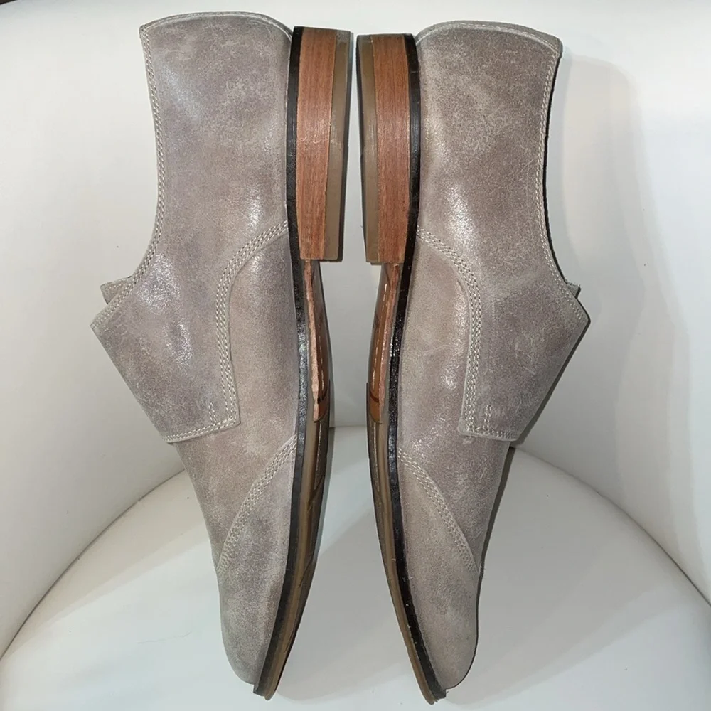 Mens Hush Puppies Beige Suede‎ Oxford Style Shoes Size 12-13